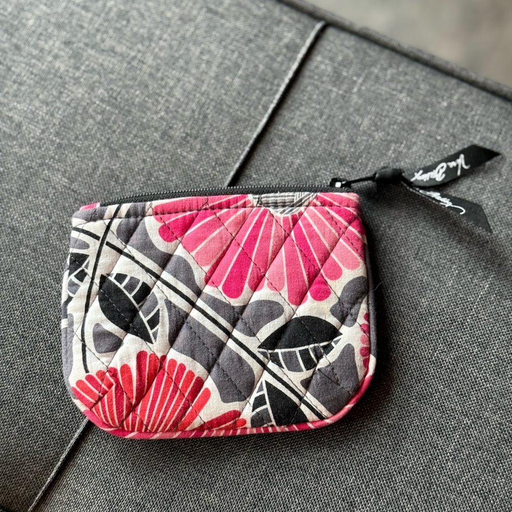 Vera Bradley Pink and Black Wallet Compact Floral Design